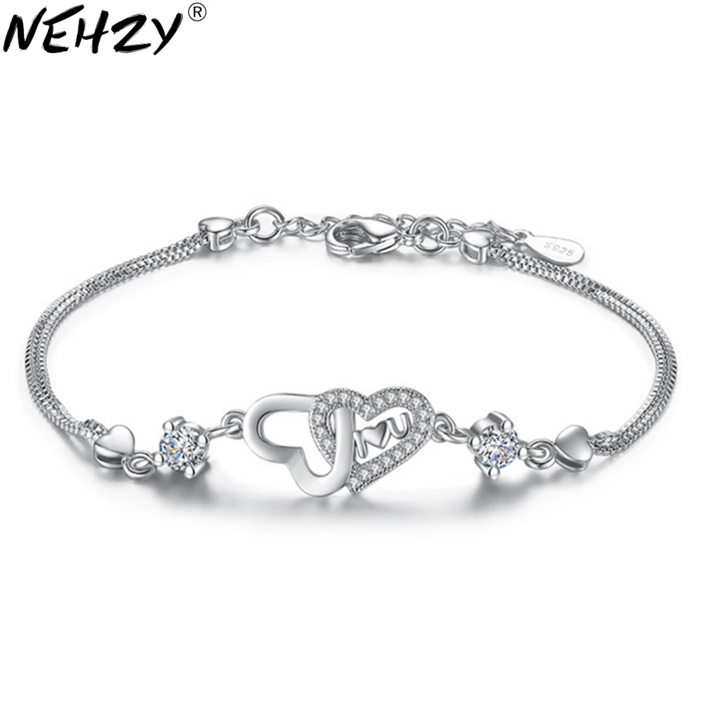 NEHZY Female silver bracelet brand jewelry silver heart-shaped purple luxury crystal bracelet simple and stylish girls
NEHZY Female silver bracelet brand jewelry silver heart-shaped purple luxury crystal bracelet simple and stylish girls
