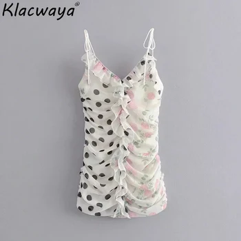 2019 women sexy ruffles dress summer fashion ladies dots-floral print midi dresses parties girls white vestidos feminine chic 
2019 women sexy ruffles dress summer fashion ladies dots-floral print midi dresses parties girls white vestidos feminine chic