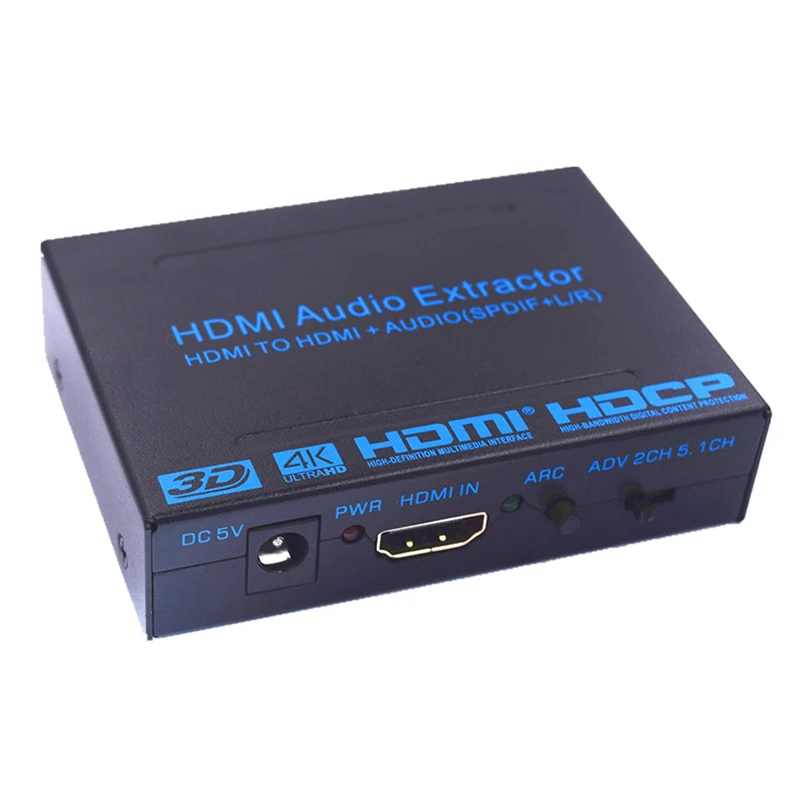 New HDMI to HDMI Audio Extractor Converter Adapter SPDIF + R/L 4K ARC EDID Setting Audio Extractor 4K*2K
New HDMI to HDMI Audio Extractor Converter Adapter SPDIF + R/L 4K ARC EDID Setting Audio Extractor 4K*2K