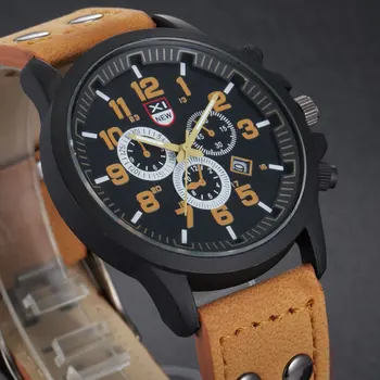 Fashion Brand XINEW Military Watches Unique Design Leather Band Casual Quartz Watch with Calendar Relogios Masculino Original
Fashion Brand XINEW Military Watches Unique Design Leather Band Casual Quartz Watch with Calendar Relogios Masculino Original