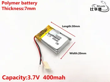 Liter energy battery 3.7V lithium polymer battery 702030 400mAh universal recording pen recorder MP3 navigator
Liter energy battery 3.7V lithium polymer battery 702030 400mAh universal recording pen recorder MP3 navigator