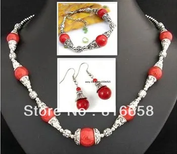 Free shipping@@Tribal, Ethnic Jewellery red croal necklace/bracelet/earring 20"8" set (A0425)
Free shipping@@Tribal, Ethnic Jewellery red croal necklace/bracelet/earring 20"8" set (A0425)