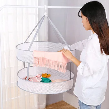 Windbreak clothes drying basket folding clothes drying net single double three-layer clothes drying rack wholesale
Windbreak clothes drying basket folding clothes drying net single double three-layer clothes drying rack wholesale