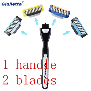 Giulietta Multifunctional Razor Blades Men Facial Beard 4-Layer Blades Compatible for Giulietta Shaving Handle 1 handle 2 Blades
Giulietta Multifunctional Razor Blades Men Facial Beard 4-Layer Blades Compatible for Giulietta Shaving Handle 1 handle 2 Blades