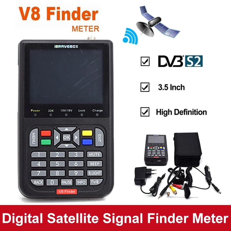 V8 Finder LCD Satellite Signal Finder DVB-S/S2 1080P HD Satellite Detector Meter iBRAVEBOX V8 Finer DVB-S
V8 Finder LCD Satellite Signal Finder DVB-S/S2 1080P HD Satellite Detector Meter iBRAVEBOX V8 Finer DVB-S