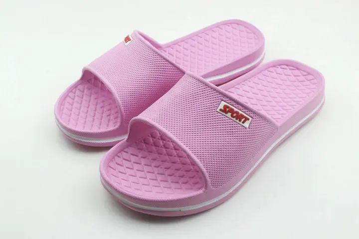 Summer Pure Color Lovers Household Disposable Bath Slippers Spa Hotel Slippers Bathroom Anti-skid Mens And Womens Soft Slide Slippers (33)