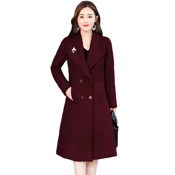 Women Woolen Coat Winter Jacket 2018 New Fashion Solid Double-breasted Long Wool Outerwear Plus Size 4XL Female Basic Coat AA414
Women Woolen Coat Winter Jacket 2018 New Fashion Solid Double-breasted Long Wool Outerwear Plus Size 4XL Female Basic Coat AA414