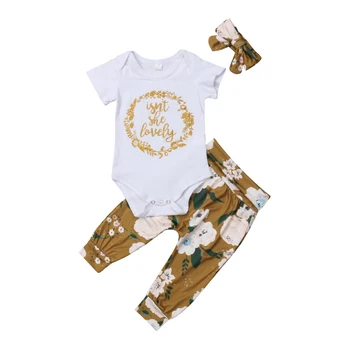 Lovely Newborn Baby Girl Tops Short Sleeve Romper Floral Pants Headband Outfits Set Cotton Clothes
Lovely Newborn Baby Girl Tops Short Sleeve Romper Floral Pants Headband Outfits Set Cotton Clothes
