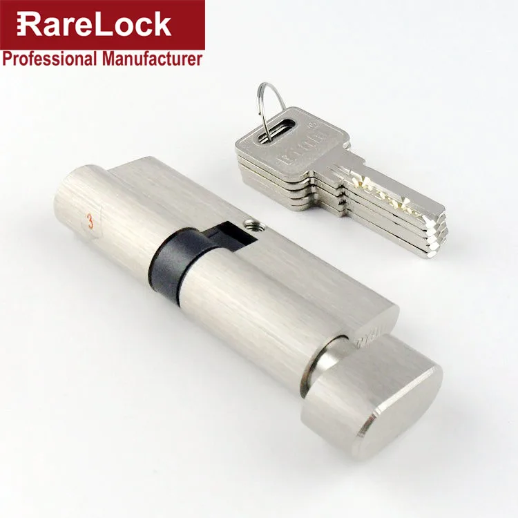 Image Rarelock 90mm Double Opening Euro Profile Mortise Brass Lock Cylinder With 5 Computer Keys