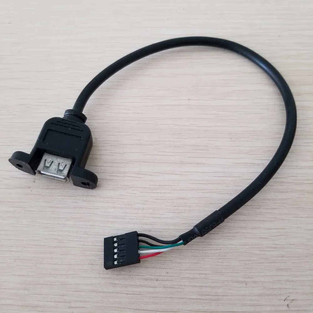 USB Tpye Панельное крепление с винтами адаптер для Dupont 2 54/5Pin удлинитель данных 30 см