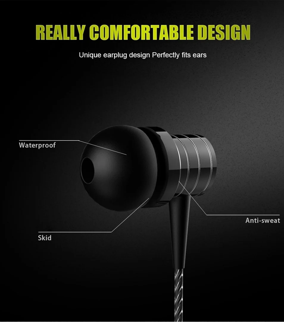 Stereo Earphone Hifi Music Bass Earbuds Headphones In-ear with Mic for Phone Xiaomi iPhone Sony Computer PC Mp3 Sports Earphones (3)