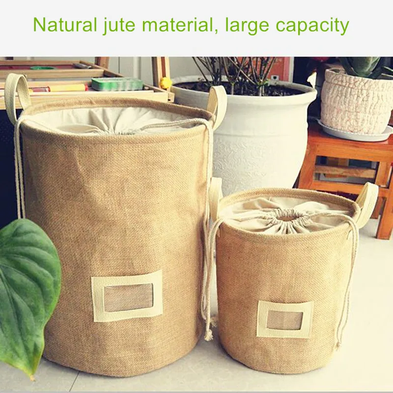 Thickening have handle jute classification storage barrels beam mouth laundry basket Dirty clothes basket foldable storage home
Thickening have handle jute classification storage barrels beam mouth laundry basket Dirty clothes basket foldable storage home