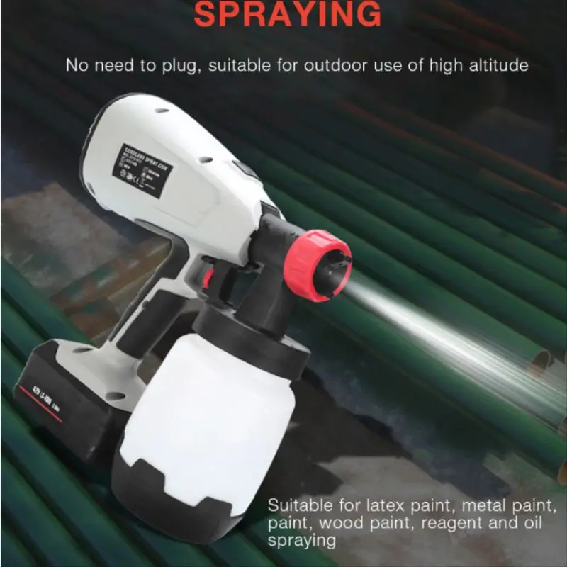 Update Hand-Held 42V 400W Li-Ion Rechargeable Electric Spray Guns High Pressure Paint Spray Guns Latex Paint Spray Machine
Update Hand-Held 42V 400W Li-Ion Rechargeable Electric Spray Guns High Pressure Paint Spray Guns Latex Paint Spray Machine