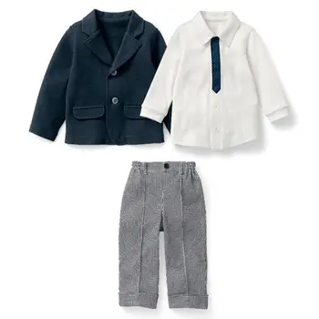 New long sleeves children boys solid cotton with tie 4 pcs set children clothing sets 2 pcs top+gray pants suit autumn fits
New long sleeves children boys solid cotton with tie 4 pcs set children clothing sets 2 pcs top+gray pants suit autumn fits
