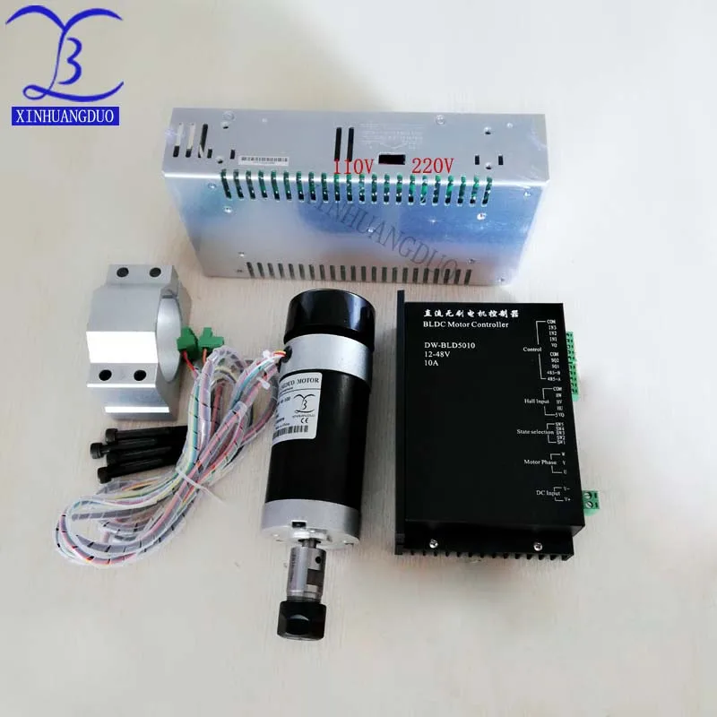 Brushless 500W CNC Router Spindle ER11 or ER16 Machine Motor + Clamp Bracket + brushless Motor Driver + Power Supply
Brushless 500W CNC Router Spindle ER11 or ER16 Machine Motor + Clamp Bracket + brushless Motor Driver + Power Supply
