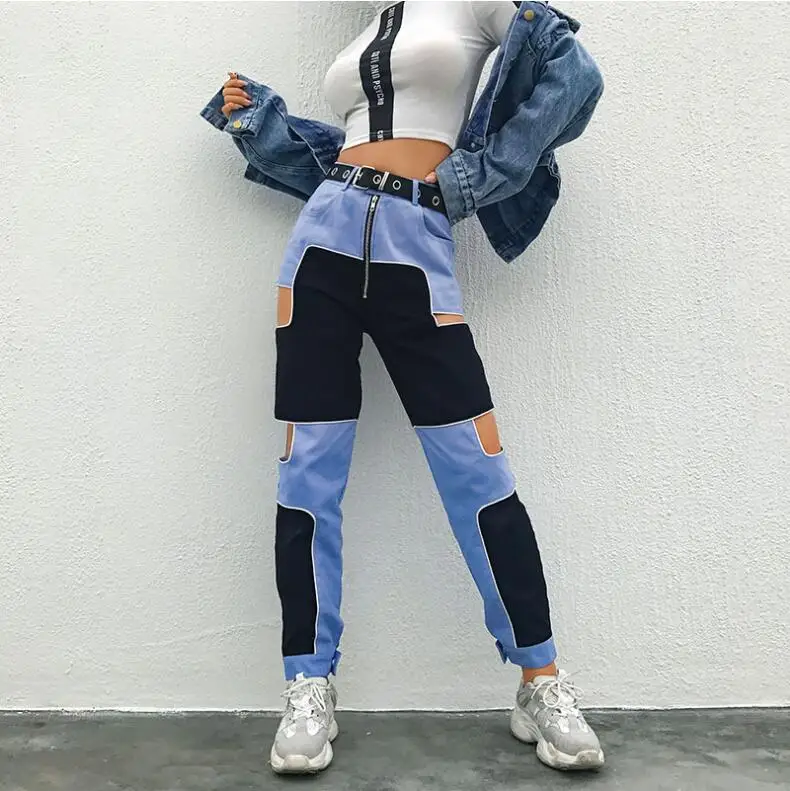Harajuku Hip Hop Cargo Pants Women Hollow Out High Waist Trousers Streetwear Patchwork Sweatpants and Joggers Ladies
Harajuku Hip Hop Cargo Pants Women Hollow Out High Waist Trousers Streetwear Patchwork Sweatpants and Joggers Ladies