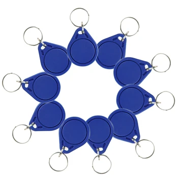 10pcs RFID NFC keyfobs 13.56 MHz IC keychains key tags ISO14443A RFID MF Classic 1K for smart access control system blue color 
10pcs RFID NFC keyfobs 13.56 MHz IC keychains key tags ISO14443A RFID MF Classic 1K for smart access control system blue color