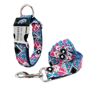 Dog Collar and Leash Set Custom Engrave Name & Phone Nylon Pet Collar for Small Medium Large Dogs Walking Leash for Dogs Printed
Dog Collar and Leash Set Custom Engrave Name & Phone Nylon Pet Collar for Small Medium Large Dogs Walking Leash for Dogs Printed
