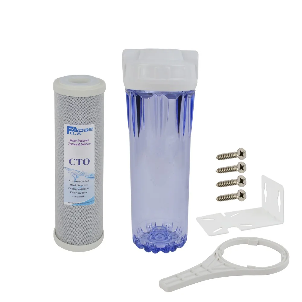 10" Filter Housing with Carbon Block Filters for Kitchen use, 1/4" Port, Mounting Bracket,Wrench&Screws Included(Transparent)
10" Filter Housing with Carbon Block Filters for Kitchen use, 1/4" Port, Mounting Bracket,Wrench&Screws Included(Transparent)