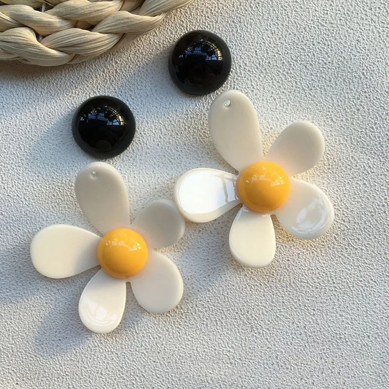 2set Big Acrylic Daisy Flower Earring Resin Charms Diy Make Jewelry Findings Korean Exaggerated Dangle Earrings Beads Accessory
2set Big Acrylic Daisy Flower Earring Resin Charms Diy Make Jewelry Findings Korean Exaggerated Dangle Earrings Beads Accessory