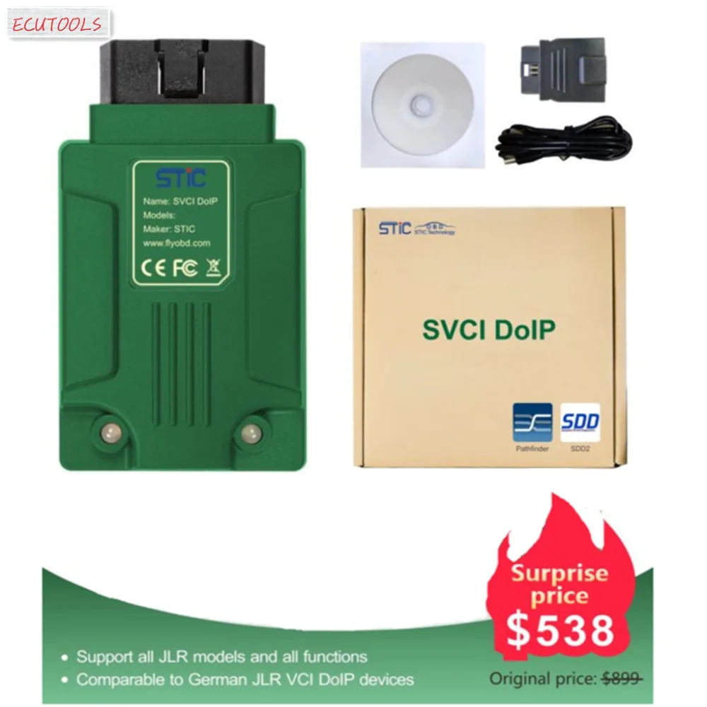SVCI DOIP JLR DoiP VCI SDD Interface for Jaguar Land Rover Pathfinder from 2005 to 2019 Support future update
SVCI DOIP JLR DoiP VCI SDD Interface for Jaguar Land Rover Pathfinder from 2005 to 2019 Support future update