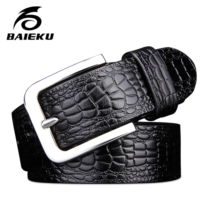 BAIEKU man's genuine leather belts luxury brand men's belt for jeans waist faux crocodile belt high quality designer Business
BAIEKU man's genuine leather belts luxury brand men's belt for jeans waist faux crocodile belt high quality designer Business