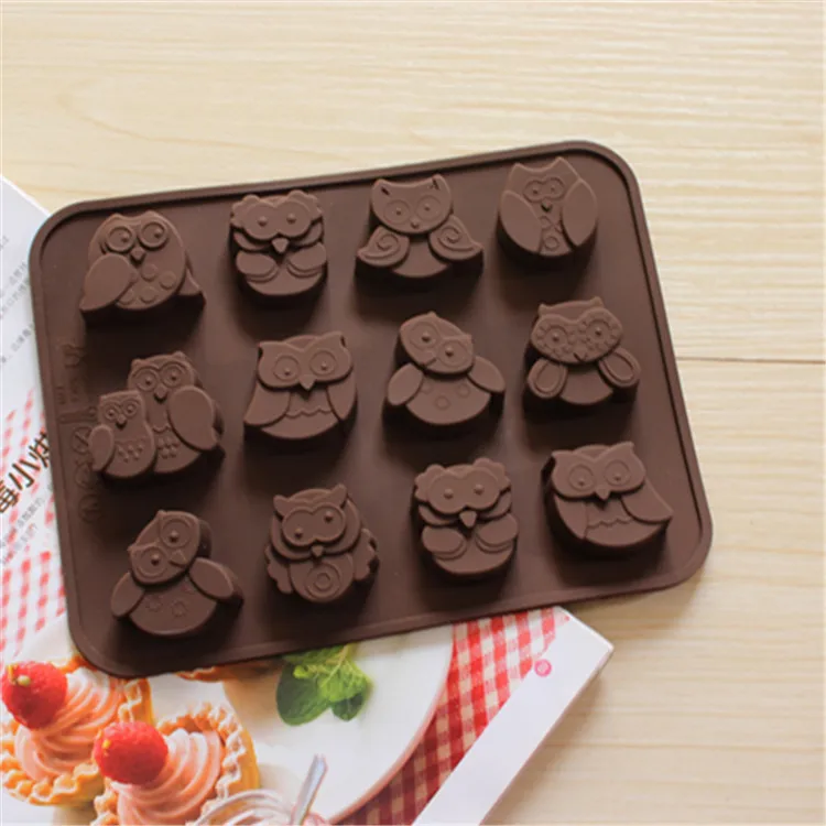 silicone cake mold 12 even the owl chocolate mold die DIY baking creative Handmade Soap tools
silicone cake mold 12 even the owl chocolate mold die DIY baking creative Handmade Soap tools