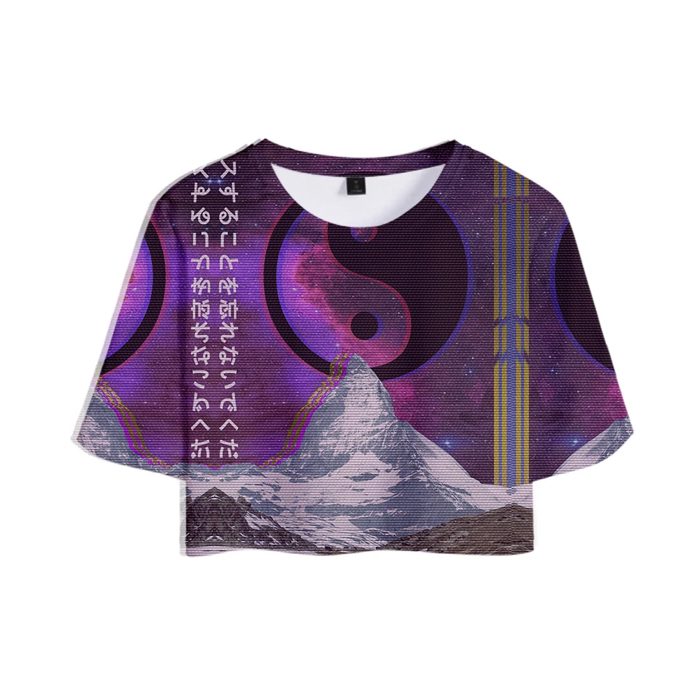 Новинка 2019 модные трендовые Стильные топы Vaporwave для электронных танцев музыки
