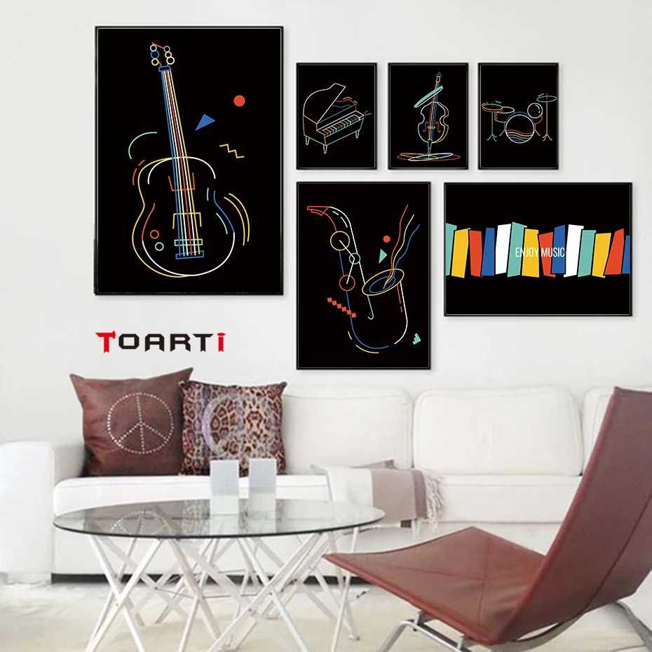 Line Drawing Wall Art Jazz Musical Instrument Notation Painting Enjoy Music Nordic Posters&Prints Living Room Decoration Picture
Line Drawing Wall Art Jazz Musical Instrument Notation Painting Enjoy Music Nordic Posters&Prints Living Room Decoration Picture