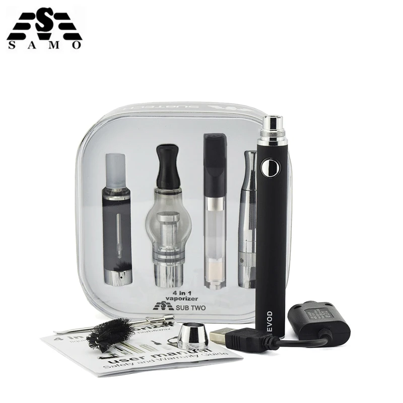 Original 4 in 1 Vaporizer E cigarette with Baterry 4 Atomizers for liquid Wax oil Dry herb Vape pen Electronic cigarette Kit
Original 4 in 1 Vaporizer E cigarette with Baterry 4 Atomizers for liquid Wax oil Dry herb Vape pen Electronic cigarette Kit