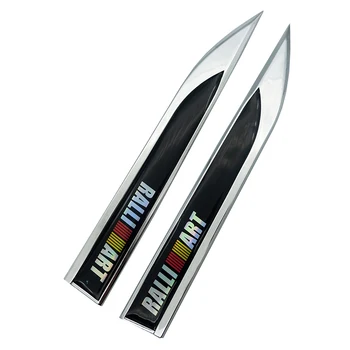 1Pair RALLI ART Logo Car sticker Metal Emblem blade Knife shape Badge Fender Decal For mitsubishi lancer asx outlander pajero
1Pair RALLI ART Logo Car sticker Metal Emblem blade Knife shape Badge Fender Decal For mitsubishi lancer asx outlander pajero