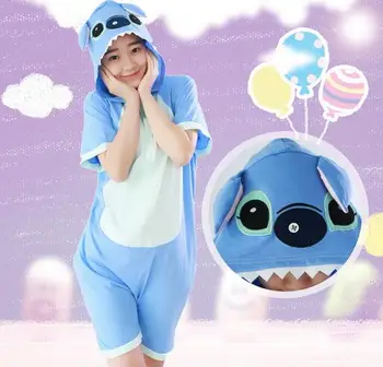 Blue Stitch Animal Summer Cotton Hoodie Pajamas Costume Cosplay Onesies Sleepwear Cartoon Sleepsuit For Boys Girls Kids Adults
Blue Stitch Animal Summer Cotton Hoodie Pajamas Costume Cosplay Onesies Sleepwear Cartoon Sleepsuit For Boys Girls Kids Adults