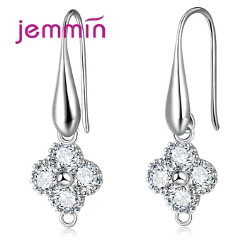 Fashion Earrings Hook Jewelry Findings Flower CZ Crystal DIY Earrings 925 Sterling Silver Jewelry Accessories
Fashion Earrings Hook Jewelry Findings Flower CZ Crystal DIY Earrings 925 Sterling Silver Jewelry Accessories