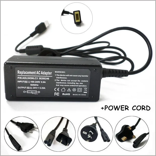 New 20V 2.25A 45W Laptop AC Power Adapter Charger For Notebook Lenovo ThinkPad Helix 370133G N4B33UK 26962BU 26962CU
New 20V 2.25A 45W Laptop AC Power Adapter Charger For Notebook Lenovo ThinkPad Helix 370133G N4B33UK 26962BU 26962CU