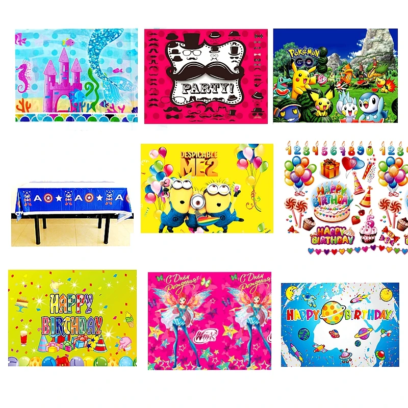 1PC 180*108cm Plastic Disposable Tablecloth Wedding Birthday Party kid Cartoon Table Cover Rectangle Desk Cloth Wipe Covers sale
1PC 180*108cm Plastic Disposable Tablecloth Wedding Birthday Party kid Cartoon Table Cover Rectangle Desk Cloth Wipe Covers sale