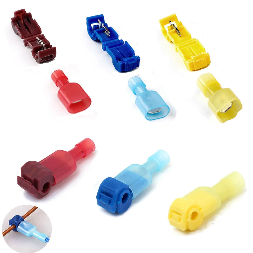30/60/80Pcs Scotch Lock Quick Splice Terminals Combo T-Tap/Male Red Blue Yellow Insulated Wire Connectors 22-10 AWG
30/60/80Pcs Scotch Lock Quick Splice Terminals Combo T-Tap/Male Red Blue Yellow Insulated Wire Connectors 22-10 AWG