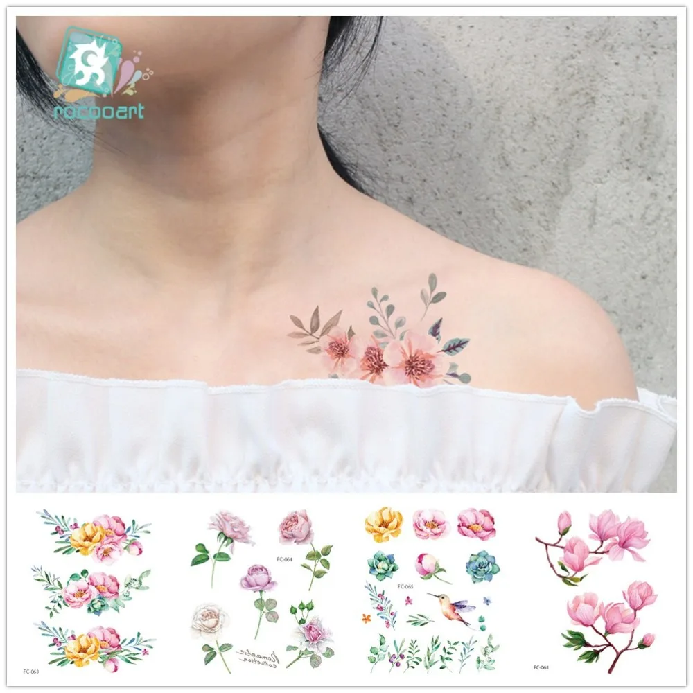 Rocooart Flower Temporary Tattoos For Women Hand Tattoo Sticker Fashion Body Art Waterproof Arm Fake Tatoo Paper 10.5X12cm FC
Rocooart Flower Temporary Tattoos For Women Hand Tattoo Sticker Fashion Body Art Waterproof Arm Fake Tatoo Paper 10.5X12cm FC