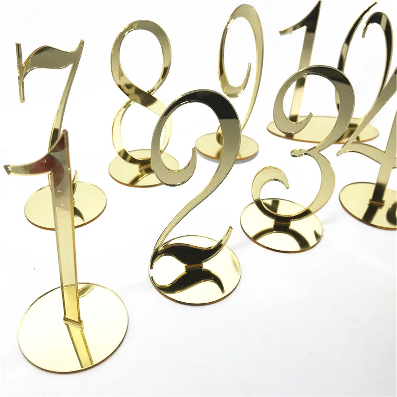 Personalized Wedding Table Numbers Acrylic Mirror Gold Table Number Stand Wedding Decoration Christmas Party Table Sign
Personalized Wedding Table Numbers Acrylic Mirror Gold Table Number Stand Wedding Decoration Christmas Party Table Sign