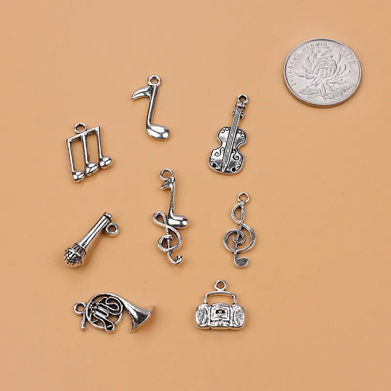 8pcs/lot Music Charm Mixed Silver Pendant DIY Jewelry Accessories Necklace Bracelet Earrings Keychain Brooch
8pcs/lot Music Charm Mixed Silver Pendant DIY Jewelry Accessories Necklace Bracelet Earrings Keychain Brooch