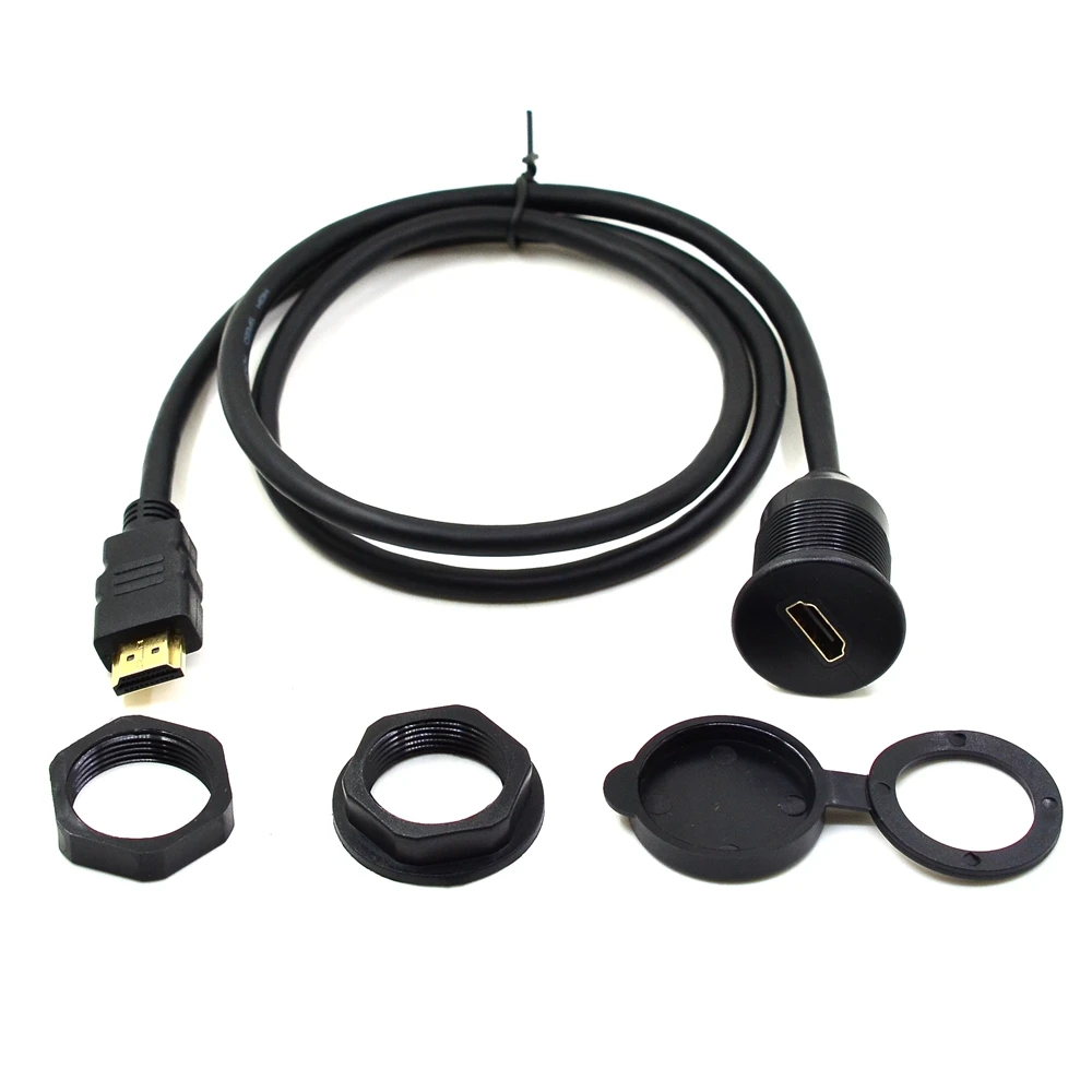 HDMI Male to Female Car Mount Flush Extension Cable Truck Boat Motorcycle Dashboard HDMI Flush Mount With Mounting Panel -3ft 1m
HDMI Male to Female Car Mount Flush Extension Cable Truck Boat Motorcycle Dashboard HDMI Flush Mount With Mounting Panel -3ft 1m
