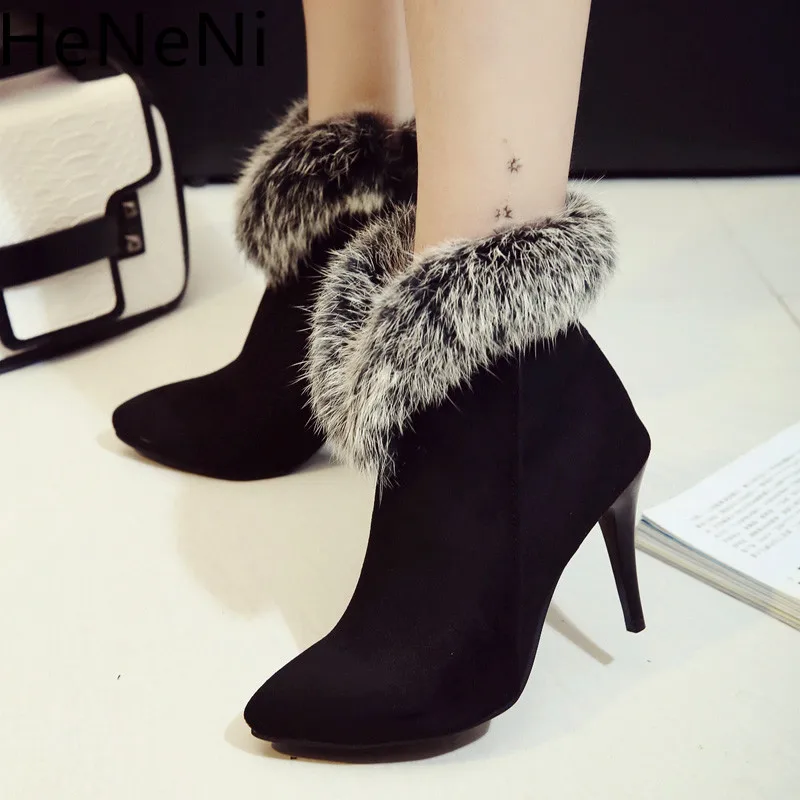 New 2018 Autumn Winter Fashion Woman Boots High Heels women Fur Ankle Boots Sexy Pointed Toe Martin Boots Plus Size 33-43
New 2018 Autumn Winter Fashion Woman Boots High Heels women Fur Ankle Boots Sexy Pointed Toe Martin Boots Plus Size 33-43