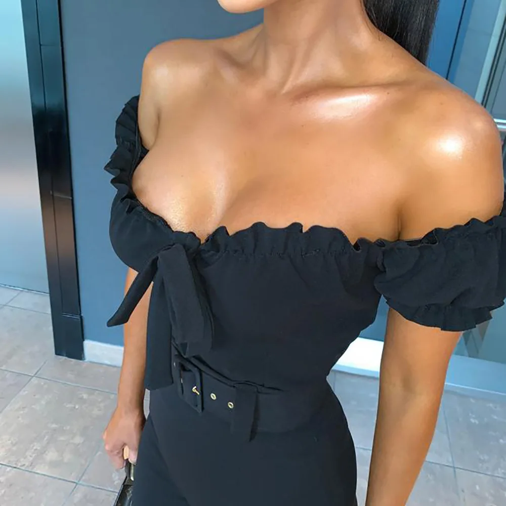Solid Pleated Bodysuit Short Sleeve Bow Tie Off Shoulder Women Bodyuit Black White Summer Bodysuit Club Party Sexy Rompers M0589
Solid Pleated Bodysuit Short Sleeve Bow Tie Off Shoulder Women Bodyuit Black White Summer Bodysuit Club Party Sexy Rompers M0589