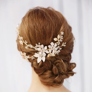 SLBRIDAL Golden Crystal Rhinestone Pearls Flower Wedding Hair Comb Bridal Headpiece Hair Accessories Women Bridesmaids Jewelry
SLBRIDAL Golden Crystal Rhinestone Pearls Flower Wedding Hair Comb Bridal Headpiece Hair Accessories Women Bridesmaids Jewelry
