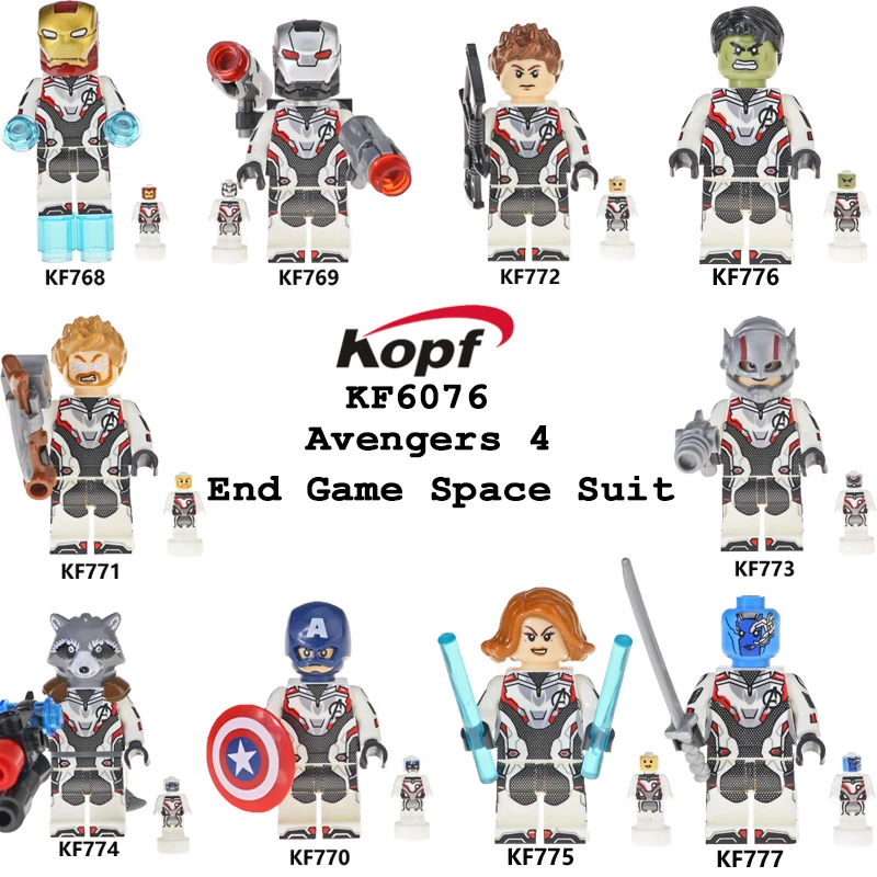 Single Sale Building Blocks Avengers 4 Endgame Space Suit With Micro Figures Tony Stark Thor For Children Education Toys KF6076
Single Sale Building Blocks Avengers 4 Endgame Space Suit With Micro Figures Tony Stark Thor For Children Education Toys KF6076