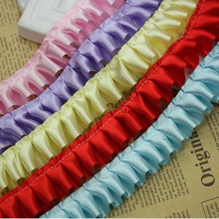 30yards/lot Polyester Ruffled Lace Trim Red Pink Purple Ribbons Lace Toy Wedding Decorative/Handwork DIY Decoration Materials
30yards/lot Polyester Ruffled Lace Trim Red Pink Purple Ribbons Lace Toy Wedding Decorative/Handwork DIY Decoration Materials