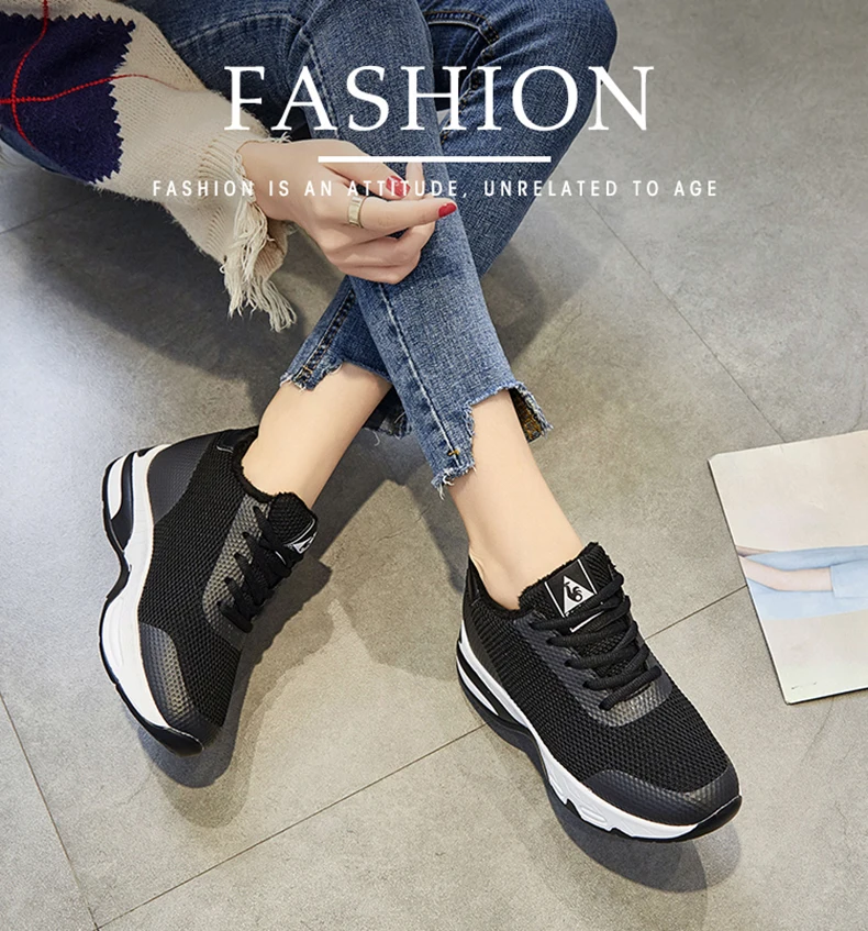 Women Winter Fashion Sneakers Height Increased Casual Shoes Lace Up Wedges Sneaker Shoes Woman Platform Sneakers Tenis XZ96 (1)
