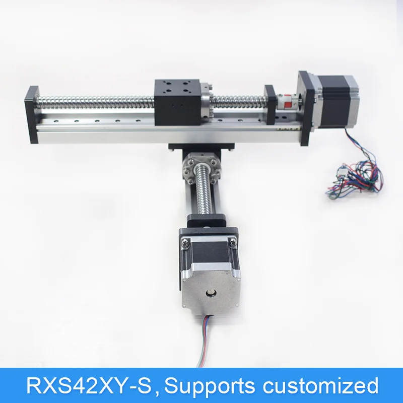 150MM CNC X-Y Axis Linear Rail Actuator Cross Slide Guide 1605 Ball Screw Router