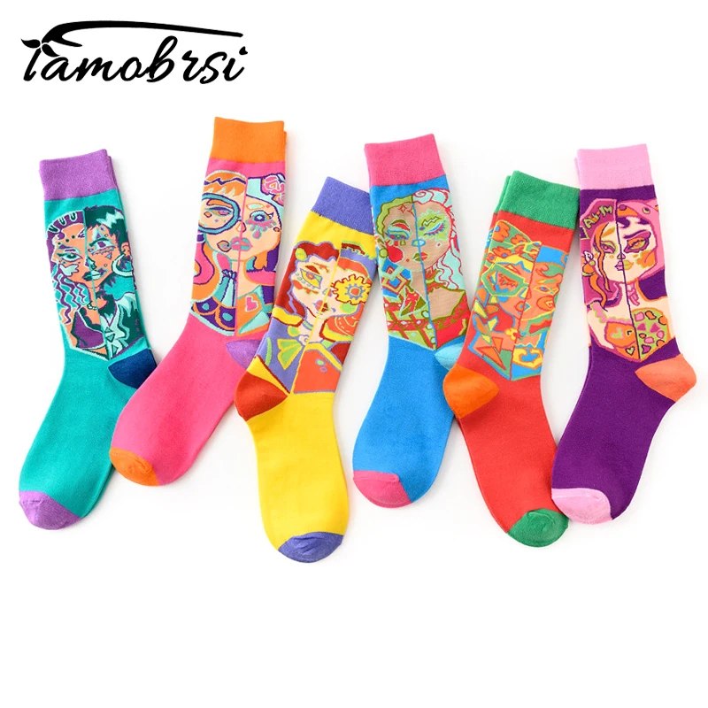 Oil Painting Creative Personality Street Art Socks Skateboard Funny Women Casual Socks Men Short Socks Crazy Happy Cotton Socks
Oil Painting Creative Personality Street Art Socks Skateboard Funny Women Casual Socks Men Short Socks Crazy Happy Cotton Socks