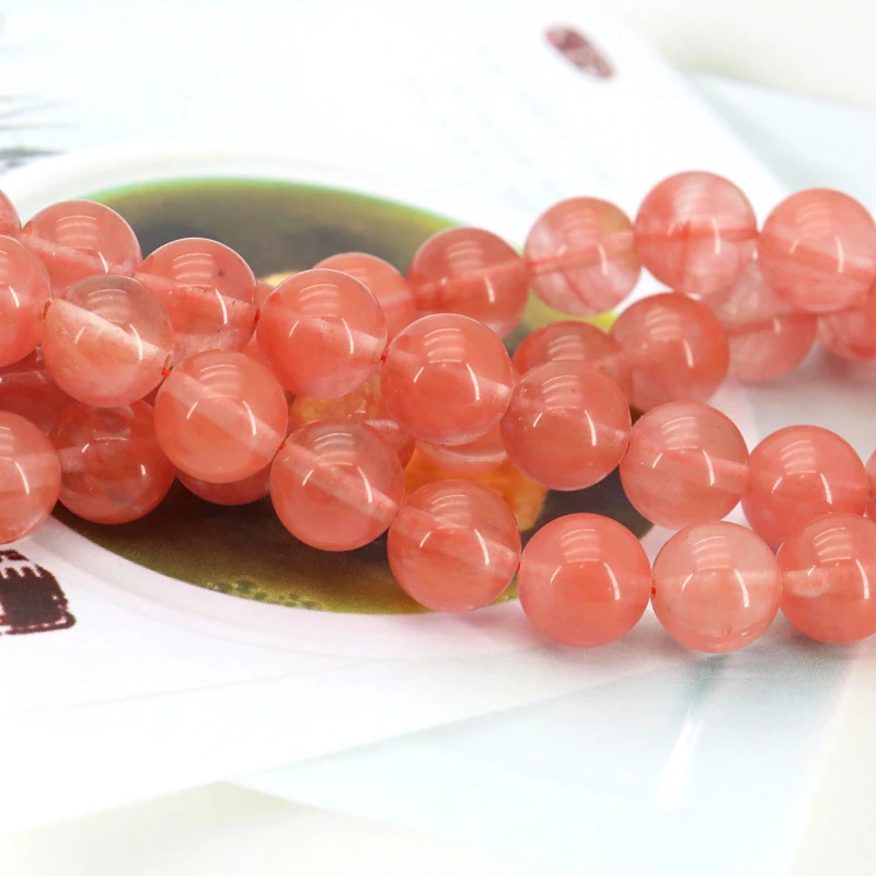 

Hot Sale 12mm Round Pink Watermelon Tourmaline 15" 2pc/lot Loose Beads DIY Women Fashion Jewelry Making