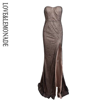 LOVE & LEMONADE Strapless Cut Out Lattice Glitter Glued Material Long Dress LM81342-3
LOVE & LEMONADE Strapless Cut Out Lattice Glitter Glued Material Long Dress LM81342-3